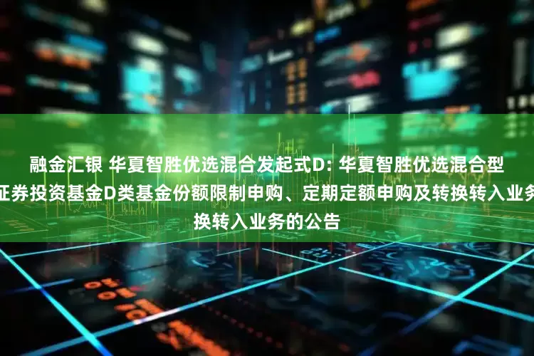 融金汇银 华夏智胜优选混合发起式D: 华夏智胜优选混合型发起式证券投资基金D类基金份额限制申购、定期定额申购及转换转入业务的公告